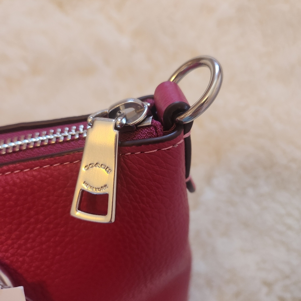 NWT Coach Kacey Satchel Signature Canvas Colorblock Brown Bright Violet - Picture 12 of 16